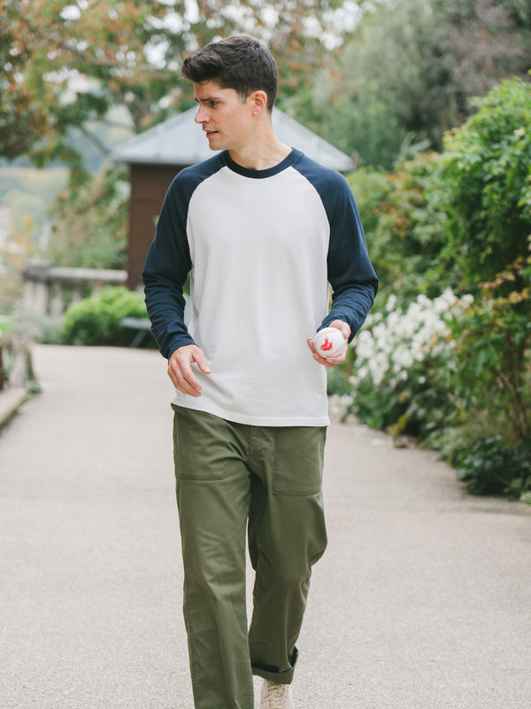 Pétrone T-shirt manches courtes coton bio tencel blanc crème homme