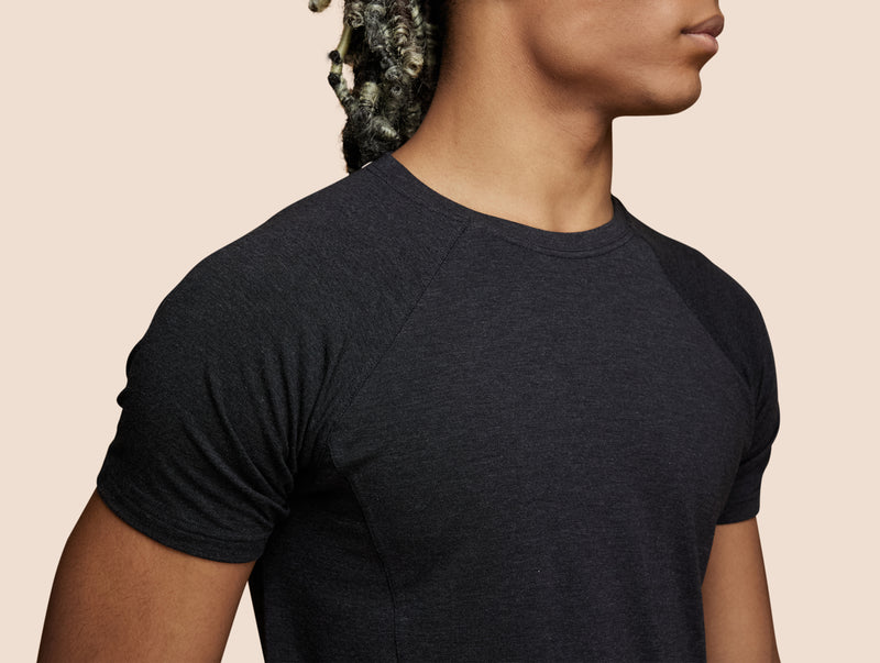 Pétrone T-shirt sport tencel gris anthracite homme zoom