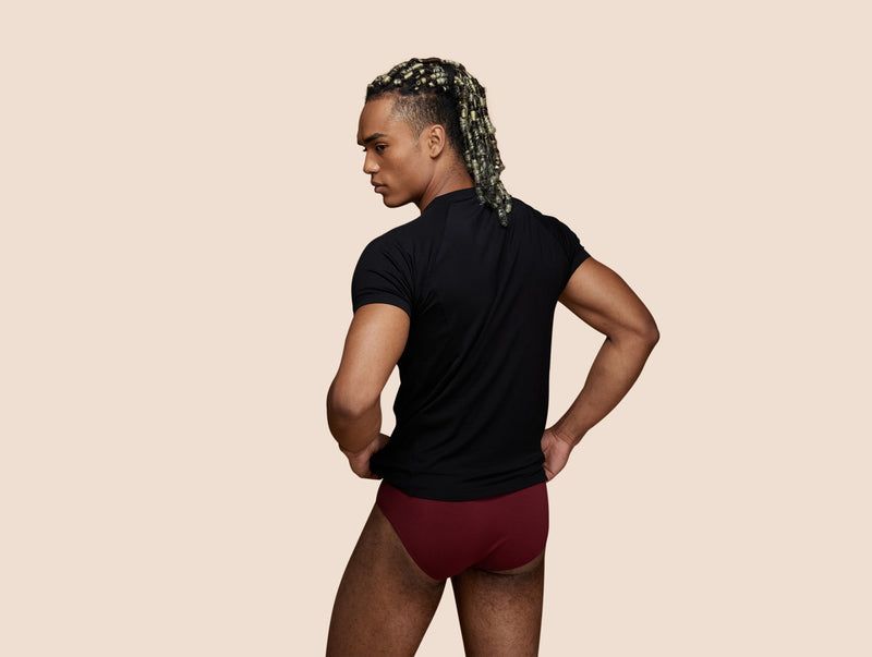 Pétrone T-shirt sport tencel noir homme dos