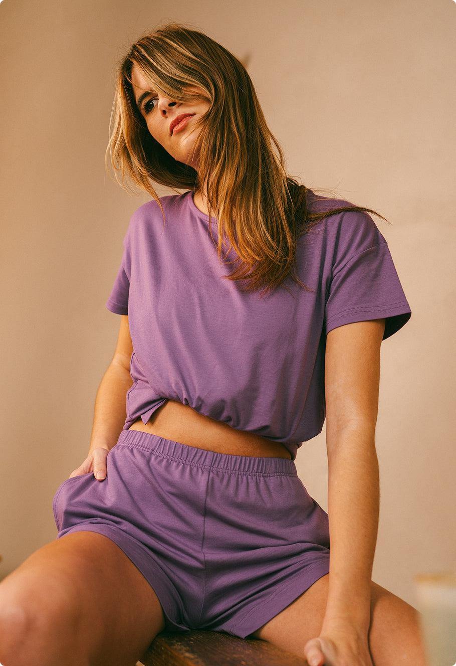 pyjama short tshirt femme coton bio tencel lyocell portugal