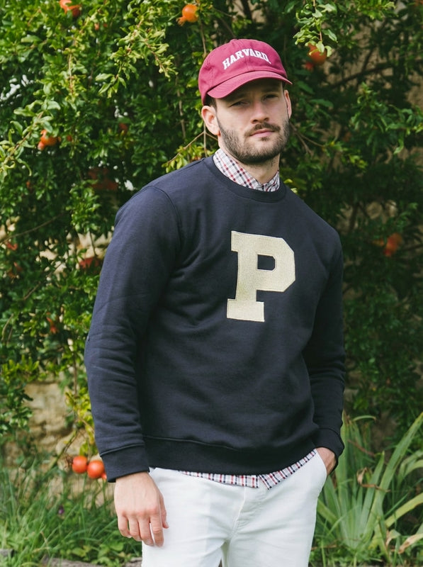 Pétrone sweat homme Tencel coton bio bleu marine