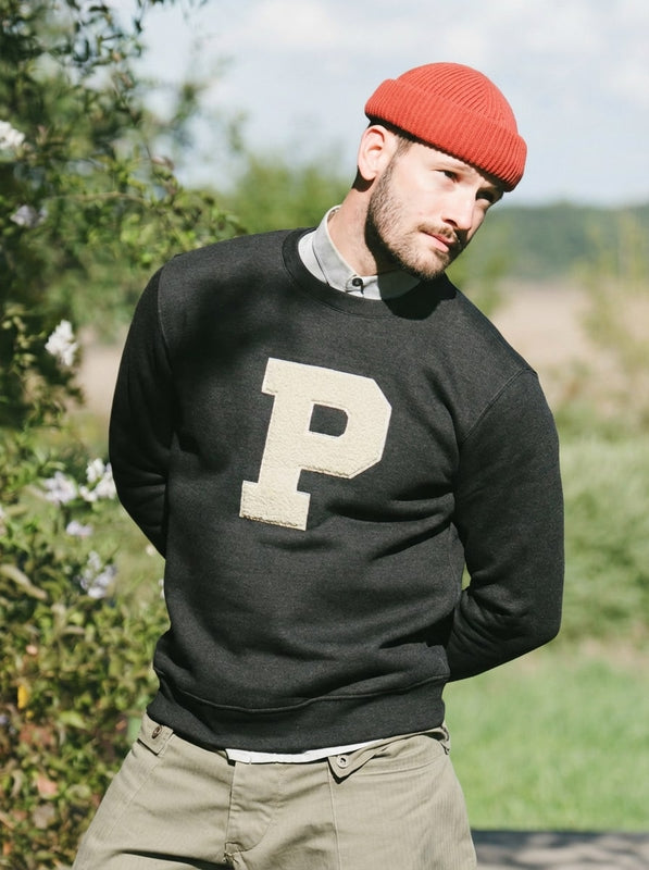 Pétrone sweat homme Tencel coton bio gris anthracite
