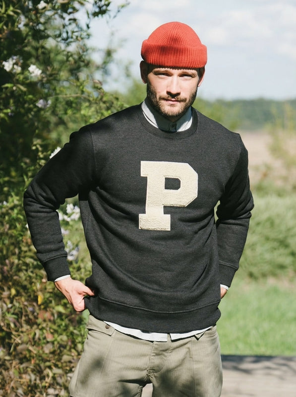 Pétrone sweat homme Tencel coton bio gris anthracite